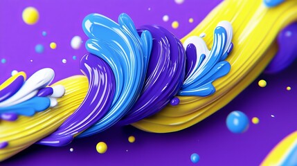Poster - Digital Visualization of Gravity Wells with Swirling Colors and Shapes