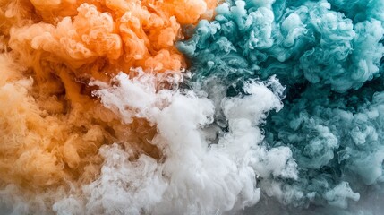 Poster - Captivating Lights and Essence of Nature in Colorful Smoke Dive