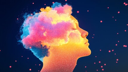 Poster - Mysterious Concepts of the Universe Illustrated in Colorful Dreamlike Imagery