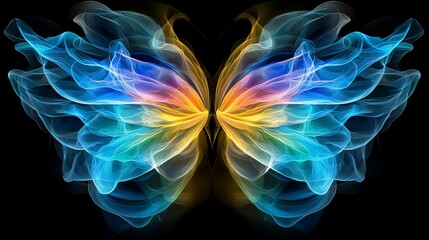 Poster - Radiant Abstract Harmonics Representations of Colorful Light Patterns