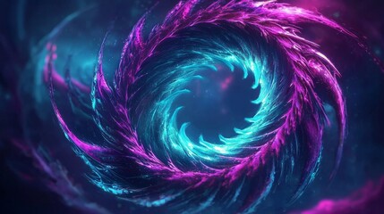 Poster - The Allure of Celestial Movements: Vibrant Cosmic Swirls in Motion