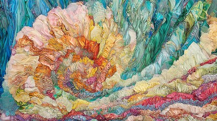 Poster - The Beauty of Black Holes Abstractly Expressed in Vibrant Textures and Colors