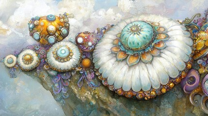 Poster - Interconnectedness of the Universe in Abstract Floral Digital Art