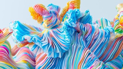 Poster - Vibrant Abstract Representation of Quantum States Illustrated in Colorful Waves