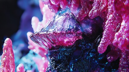 Poster - Vibrant Crystal Structures with Electromagnetic Radiance Effects