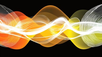 Poster - Captivating Digital Illustration of Vibrant Vibration Patterns in Motion