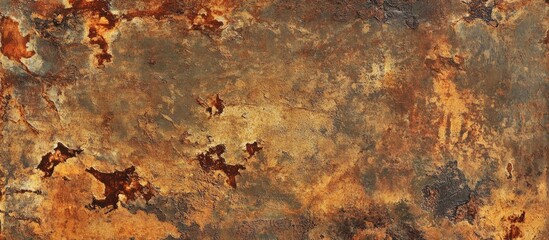 Poster - Rusty metal texture background with orange and brown colors ideal for industrial design elements Copy Space