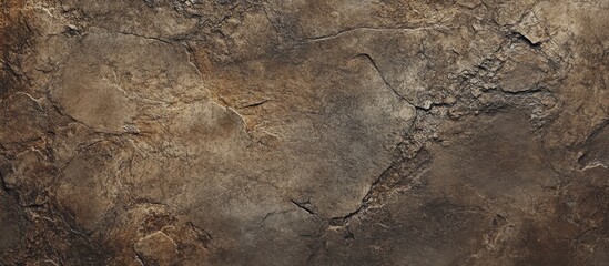 Poster - Brown textured stone surface background with cracks and imperfections ideal for design projects with Copy Space