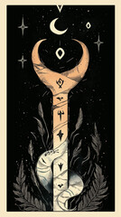 Wall Mural - tarot illustrations in modern style