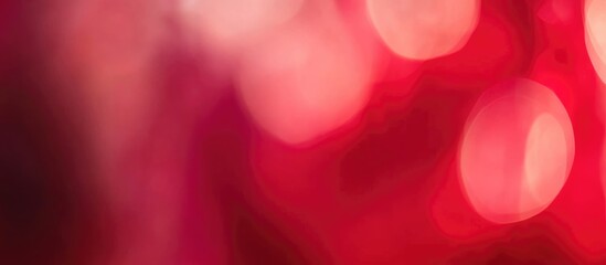 Poster - Abstract blurred red background with soft bokeh lights and warm tones ideal for overlays and copy space