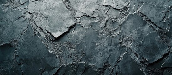 Poster - Dark Stone Tile Wall Texture with Rough Surface and Natural Patterns