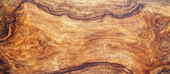 Poster - Natural wood texture background with intricate grain patterns in warm brown tones ideal for design applications Copy Space