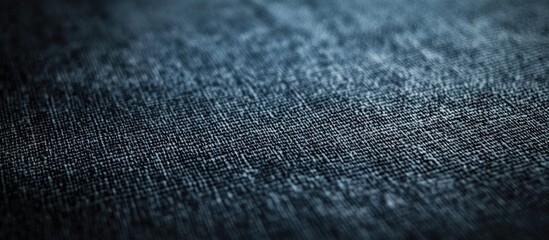 Poster - Close-up texture of blue denim fabric with visible weave pattern and detail