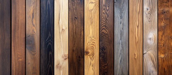 Poster - Wooden Plank Background in Various Natural Colors and Textures for Design Elements with Copy Space