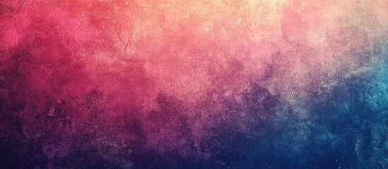 Poster - Colorful abstract textured background with gradient from pink to blue suitable for design projects Copy Space