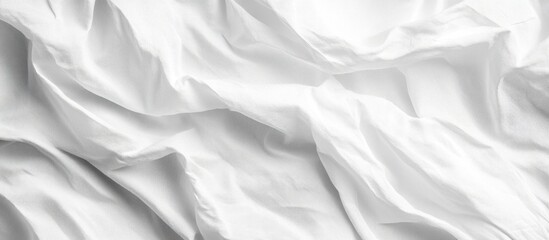 Poster - Wrinkled white fabric texture background for elegant design applications with Copy Space