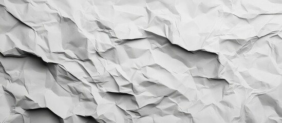 Poster - Wrinkled White Paper Texture Background with Shadows and Highlights