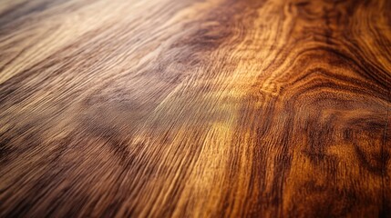 Poster - Close-up of natural wooden texture with rich brown tones and visible grain patterns