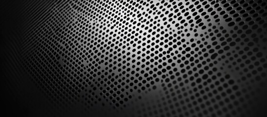 Aufkleber - Abstract black and white halftone pattern with gradient effect and circular dots creating a textured background