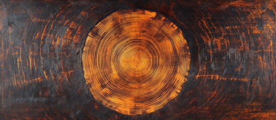 Poster - Abstract Rusty Metal Texture with Circular Pattern and Dark Background