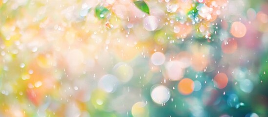 Aufkleber - colorful abstract bokeh background with blurred soft light and vibrant circular shapes, ideal for co