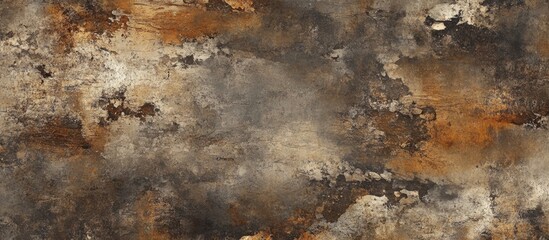 Poster - Abstract textured rusty metal surface with earthy tones and patina effects, suitable for backgrounds and design elements.