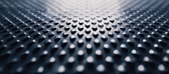Poster - Close-up of textured metallic surface with uniform round bumps and light reflections