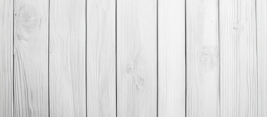 Poster - White wooden plank wall background with vertical lines and texture