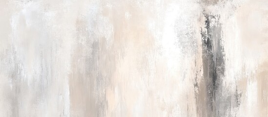 Poster - Abstract textured beige and gray painting with vertical brushstrokes and rough textures