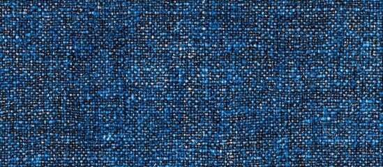 Poster - Blue textured fabric background with detailed pattern and small sparkling elements
