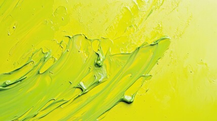 Aufkleber - abstract green and yellow paint texture with brush strokes and copy space
