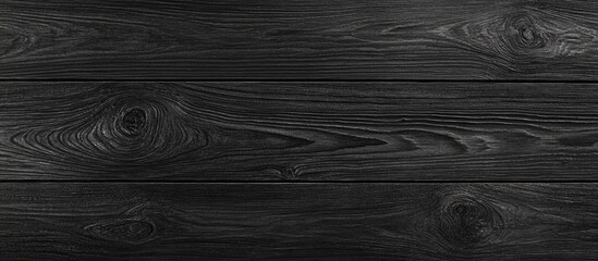 Poster - Dark wooden textured background with horizontal planks and natural wood grain pattern, copy space