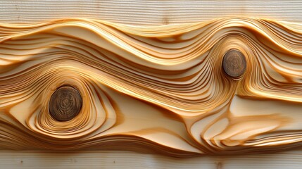 Poster - Abstract wood texture art; swirling grain, knots; design element
