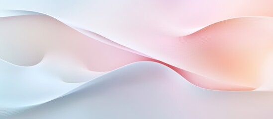 Poster - Abstract Soft Gradient Wavy Background with Pastel Colors and Copy Space