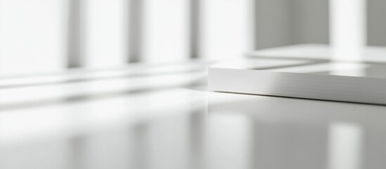 Poster - Minimalist white abstract architecture with soft focus and geometric shapes