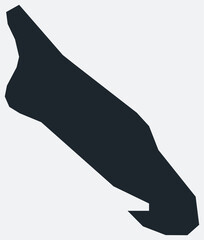 Poster - aruba map. just a simple border map. shape of the country. flat blank aruba outline. vector boundary