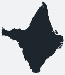 Poster - amapa map. just a simple border map. shape of the state. flat blank amapa outline. vector boundary i