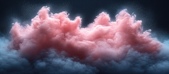 Poster - Colorful clouds in abstract formation against a dark background with soft textures and gradients copy space