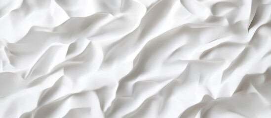 Poster - Textured white fabric background with soft folds and creases ideal for various design uses Copy Space