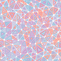 Poster - abstract vector background. compact shape size. multiple repeated inner triangles. multicolored styl