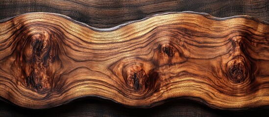Poster - Wooden surface with a rich, detailed grain and knots showcasing natural texture and patterns ideal for backgrounds or design elements. Copy Space