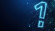 © badrun - Glowing question mark formed by interconnected nodes and lines on dark blue background.