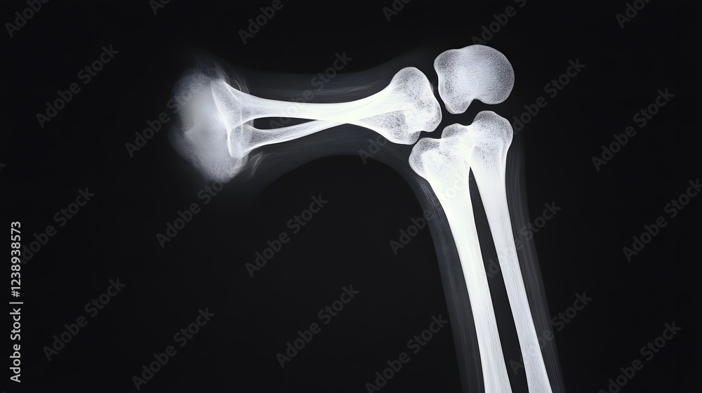 X-Ray of the Elbow Joint Between Humerus,Radius,and Ulna for Movement ...