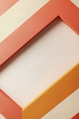 Poster - This striking design features dynamic zigzag lines in red, orange, and yellow, framing a clear central area perfect for displaying sale information or icons prominently