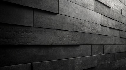 Poster - Dark textured wall with rectangular panels in various sizes background design Copy Space