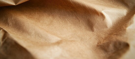 Poster - Brown crumpled paper texture background with soft lighting ideal for design projects and presentations Copy Space
