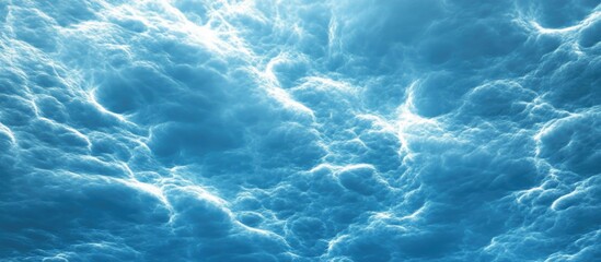 Poster - Blue sky with fluffy clouds texture background with soft natural light ideal for use as a backdrop or texture Copy Space