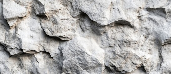 Poster - Textured gray rock wall surface with varied shapes and tones suitable for backgrounds and design elements. Copy Space
