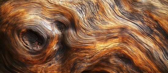 Poster - Textured surface of aged wood with intricate grain patterns and color variations suitable for background or design use. Copy Space