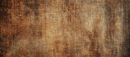 Poster - Textured burlap background with a rustic appearance featuring warm brown tones and a rough weave ideal for design projects with Copy Space.